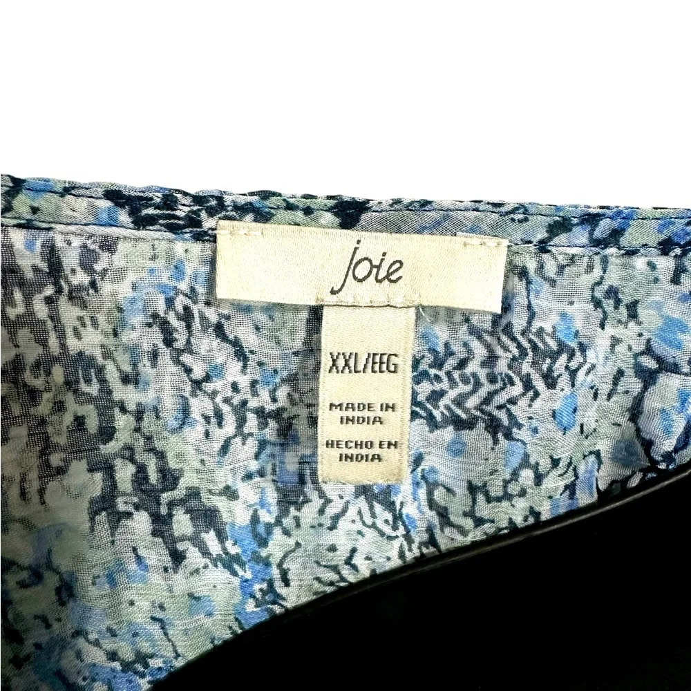 NWT Joie Blue Printed Parisian Paisley Tiered Maxi Dress Sz XXL
